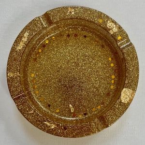 Gold Glitter Ashtray
